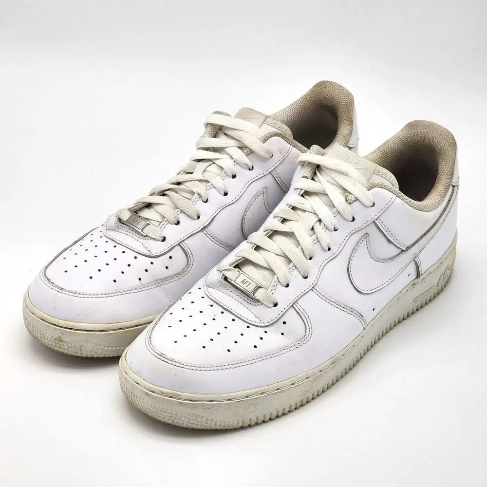 Nike Air Force 1 Low AF1 Sneakers Shoes Triple White Men's Size 11.5